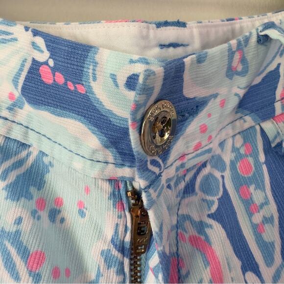 Lilly Pulitzer The Callahan Short Seashell Beach Print Button Zipper Pockets EUC - Picture 6 of 11